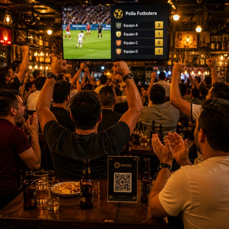Un bar en día de partido que llena los martes